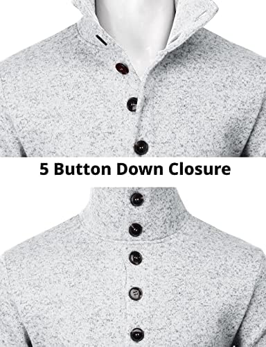 H2H Mens Casual Slim Fit Pullover Sweatshirts Knitted Shirts Napping Inside