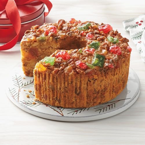 The Swiss Colony Christmas Fruitcake – Traditional Holiday Dessert with Whole Candied Fruit and Nuts, Sweet Rich Bakery Treat, Food Gift, Gourmet