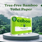 Caboo Tree Free Toilet Paper | Septic Safe, Eco Friendly, Chemical Free, Non Toxic | 2 Ply Toilet Tissue, Pack of 24 Double Rolls, 300 Sheets Per Roll