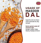 Spicy World Masoor Dal 8 Pound Bag (128oz) - Red Lentils Split - All Natural