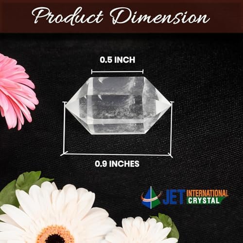 Jet Beautiful Crystal Quartz Herkimer Gemstone Sphatik Diamond Healing Free Booklet Crystal Therapy Original Crystal Natural Authentic Good Luck Genuine Divine Holy (10)