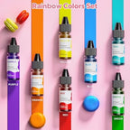Oil Based Food Coloring for Chocolate Rainbow Oil Edible Food Dye Set for Halloween Baking Royal Icing Cookie Supplies Gluten Free 7x6ml Food Grade Food Color Kit, 0.25 Fl. Oz/Bottles