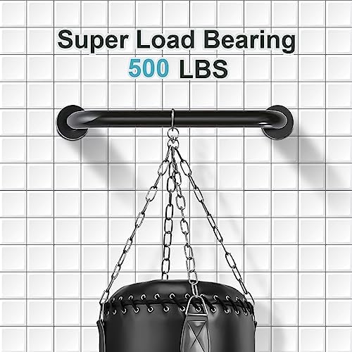 Handicap Grab Bars, 2 Pack 24 Inch Shower Grab Bar for Seniors, 304 Stainless Steel ADA Grab Bars for Bathtubs and Showers, Toilet, Safety Shower Handles for Elderly, Disabled, Injury (Matte Black)