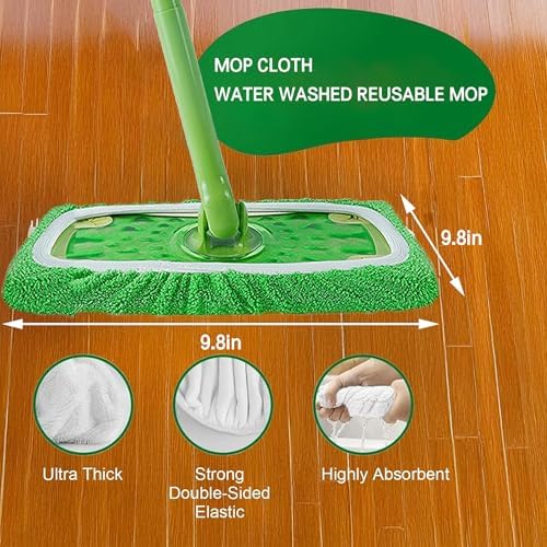 4 PCS Mop Slippers for Floor Cleaning, Microfiber Cleaning House Mop Slippers, Adjustable Size, Reusable Shoe Covers for Floor Cleaning