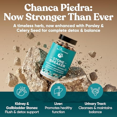 Chanca Piedra Stone Breaker - The Original Stone Breaking Formula with Celery Seed & Parsley - Supports Kidney, Gallbladder & Urinary Tract Cleansing to Help Flush Impurities - 120 Vegetarian Capsules