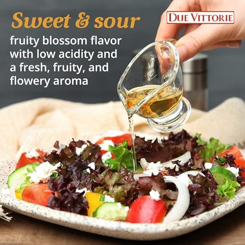 Due Vittorie Dolceto White Balsamic Vinegar Dressing - Made with White and Traditional Balsamic Vinegar - Vinaigrette Dressing 8.45fl oz / 250 ml (Pack of 1)