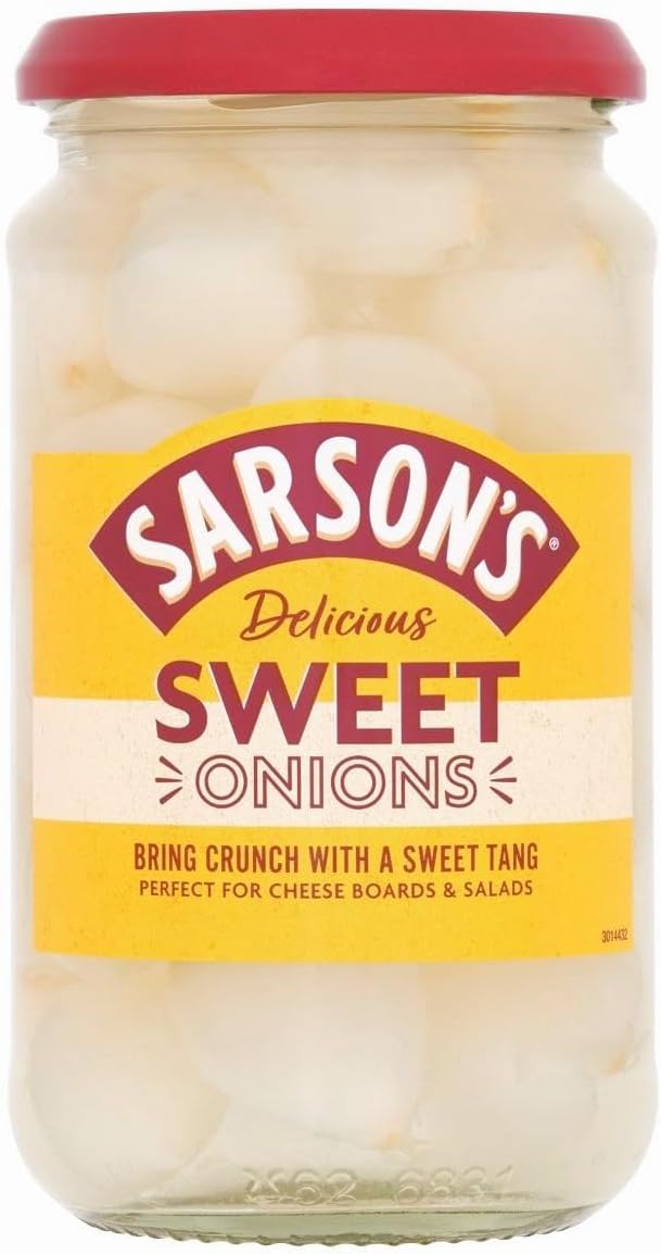 Sarsons Sweet & Mild Silverskin Onions 460g - Pack of 2