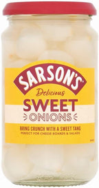 Sarsons Sweet & Mild Silverskin Onions 460g - Pack of 2