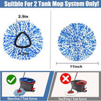4-Pack Spin Mop Replacement Head for O-Ceda RinseClean Spin Mop Refill 2-Tank System Microfiber Deep Cleaning Machine Washable and Easy-to-Replace