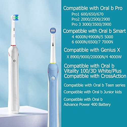 16 Pack Replacement Heads for Oral B Braun- Includes 4 Sensitive Brush, 4 Precision Brush, 4 Deep Cleaning, 4 Floss Cleaning Toothbrush Heads