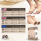 Physix Gear Sport Plantar Fasciitis Socks with Arch Support for Men & Women - Ankle Compression Sleeve, Toeless Compression Socks Foot Pain Relief, Ankle Swelling - Better than Night Splint, Beige XXL