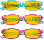 Eyekepper Womens Reading Glasses 3 Pack With comfort Spring Arms Classic Stylish Round Look-Crystal Clear Vision
