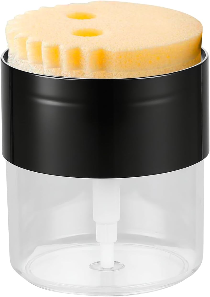 Soap Dispenser Flower Compatible with Scrub Daddy-Refillable Kitchen Sink Pump Dispenser,BPA Free,1PC