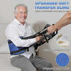 Rhino Valley Transfer Sling, Gait Belt with 10 Padded Handles, 9.7" Extra Wide Transfer Belt for Seniors, 330lbs Heavy Duty Lift Assist for Bed, Wheelchai,Non-Slip Nursing Belts Elderly, Injured, Blue