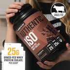 Jacked Factory Authentic ISO Whey Protein Isolate Powder - Low Carb, Non-GMO Muscle Building Protein w/No Fillers, Post Workout Recovery, Dark Chocolate - 25 Servings