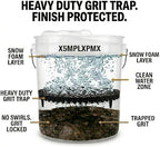 2-Pack Car Wash Bucket Insert (10.4") & Premium Synthetic Wool Wash Mitt Kit - Heavy Duty Grit Trap, Dirt Separator & Scratch-Free Filter, Fits Standard 3-5 & 6 Gallon Buckets (Black Kit)