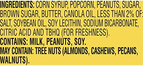 CRUNCH 'N MUNCH Buttery Toffee Popcorn with Peanuts, 3.5 oz. (Pack of 12)