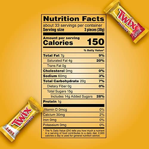 TWIX Caramel Minis Size Chocolate Cookie Bar Candy Bag, 35.6 oz, 95 pieces