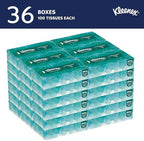 Kleenex Professional Facial Tissue, Bulk (21400), 2-Ply, White, Flat Boxed Format, Designed for Business (100 Tissues/Box, 36 Boxes, 3,600 Sheets/Case)