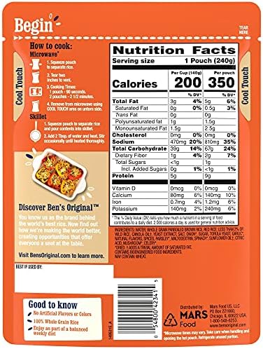 BEN'S ORIGINAL Ready Rice Whole Grain Medley Flavored Rice, Easy Dinner Side, 8.5 Oz Pouch (Pack of 12)