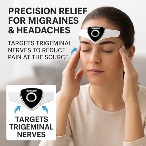TENS 7000 Migraine Relief Device, Migraine Relief Wearable for Migraines and Migraña, Drug-Free Pain Relief Product