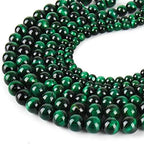 Natural Green Tiger Eye Beads, Grade AAA Gemstone Round Loose Beads 8MM 100PCs Bulk Lot Options, Semi Precious Stone Beads for Jewelry Making
