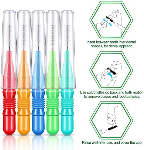 Patelai 350 Pieces Interdental Brush Tooth Floss Tooth Cleaning Tool Toothpick Dental Flossing Head Oral Flosser Refill Dental Flosser Toothpick Cleaners