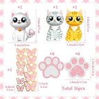 LaVenty Cat Cake Topper Kitty Cake Topper Decorations for Cat Themed Birthday Party Cute Meow Birthday Party Girl Baby Shower Party Decoration