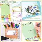 B1ykin Cute Sticky Notes Set - I Just Really Like Hummingbird Self-Stick Notes Pad, 550 Sheets Writing Memo Pages Sticky Notepad for Teacher Appreciation Gifts, School Office Supplies (Hummingbird)