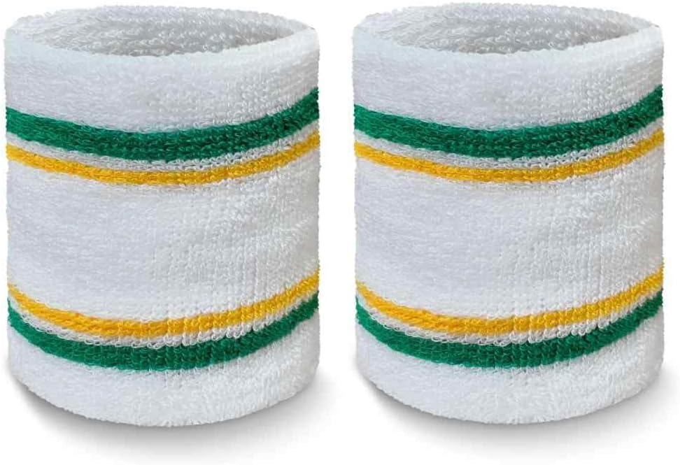 COUVER Tennis Style Premium Quality Athletic Terry Wristband Sweatband, 1 Pair