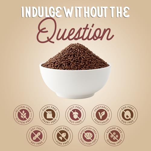 Snackathon Sprinkles for Baking & Decorating, Chocolate Sprinkles, 2.2 LB Bulk Brown Jimmies in Resealable Pouch – Rich Cocoa Flavor for Cupcakes, Cookies, and Desserts