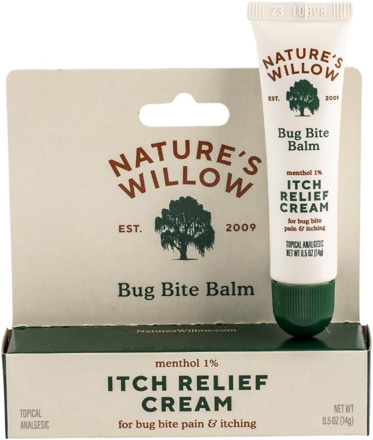 Nature’s Willow Bug Bite Balm, Natural Insect Bite Pain & Itch Relief, 0.5 oz