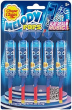Chupa Chups Melody Pop, Blue Raspberry Flavor, Whistle Lollipops, Individually Wrapped Candy Suckers, 5 Count Pack (Pack of 2)