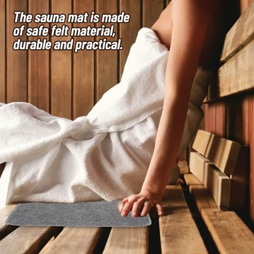 Sauna Cushion, Felt Sauna Cushion with Hanging Ring, Breathable Sauna Mat for Inside Sauna or Steam Rooms, Quick Dry Design Sauna Seat Cushion, Sauna Accessories