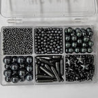 Homankit Black Pearl Sprinkles for Cake Decorating, Edible Black Star Sugar Sprinkles for Cake Decorations Baking Cupcake Toppers Ice Cream Toppings and Cookie Decorating Wedding Party Christmas Supplies