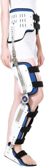 SFKLYU Orthopedic Hip Brace Hinged Adjustable Hip Knee Ankle Foot Orthosis Braces Hip Joint Fixation Bracket Durable Ankle Foot Orthosis Brace for Hip Fracture Rehabilitation Equipment,Right