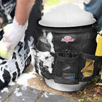 Bucket Boss Auto Boss Wash Boss Organizer for a 5 Gallon Bucket, with Fast-Drying, Exterior Mesh Pockets for Car Supplies, Allowing for Soap and Water in the Bucket, in Black, AB30060