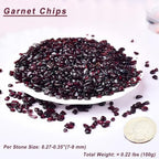 Erliway 100g Natural Garnet Crystal Chips, 7-9mm Tumbled Chips Crushed Crystal Stone, Polished Crystal Chip for Vase Filler, Healing Tumbled Crystal Chip for Reiki Crystal Jewelry Making Home Decor