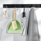 Dust Pan and Brush Set - Small Dustpan and Brush Set, Handheld Broom and Dustpan Set, Brush and Dust Pan Set for Car, Pet Care, Office, 14 x 8.7 inch, Green