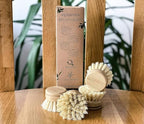 eplanita Replacement Brush Heads (Pack of 8) for Bamboo Dish Brush, Sisal Bristle Refills, Agave Cactus Fibres, Kitchen Eco Scrubber, Plastic Free Washing Up, Zero Waste Cleaning
