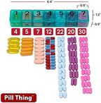 7 Times a Day Weekly Pill Box Organizer Case, Secure 7X Pillbox with Medication Schedule, Includes Premium Lifetime Subscription to Medisafe App (7 Time-a-Day)