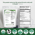Z Natural Foods Organic Spinach Powder - 100% Pure & Nutrient-Dense Dried Raw Spinach Leaves for Immune & Energy Boost - Fresh Powdered Vegetable, Supports Eye & Heart Health, Vegan, 1 lb