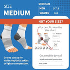6 Pairs Plantar Fasciitis Socks for Men & Women, Ankle Brace Compression Socks with Arch Support for Achilles Tendonitis, Heel Pain, Swelling & Arthritis Relief, Black, Gray, White, Medium