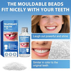 Tooth Repair Kit, Moldable False Teeth Beads for Teeth Repair, Suitable for Missing, Cracked DIY Denture Kit, 1PCS