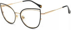 Firmoo Blue Light Blocking Glasses for Woman Cat Eye Glasses Metall Frame
