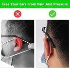 6 Pairs Adjustable Eyeglass Hooks for Mask Holders to Protect Ears, Comfort Silicone Ear Saver for Masks Glasses, Relieve Pressure & Mask Ear Pain Strap Extenders, Black