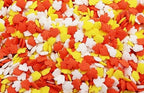 Fall Leaves Flower Shaped Candy Sprinkles 8 Ounce-Autumn Confetti Edible Ice Cream or Cupcake Topping For Festive Fall Parties Or Thanksgiving Day Events