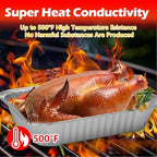9x13 Aluminum Foil Pans with Lid, 20 Pack Disposable Trays Half Size Heavy Duty Tin Pans Deep Food Containers For Cooking, Meal Prep, Baking, Roasting, Chafing, Heating or Steam Table