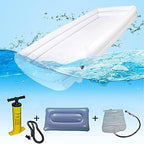 CEEBUS Medical Bedside Shower Bathtub Kit Adult Bathtub Shower System,with Electric Air Pump, Water Bag, Air Pillow, PVC Shower Bath Basin, for Elderly Bathe in Bed Assistive Aid