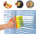 7 Teeth Shutter Cleaner Brush Venetian Blind Cleaner Window Removable Washable Dust Collector Microfiber Cleaning Cloth Tools for Window Shutters Air Conditioner Awnings Siding Car Fan